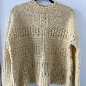 Butter Yellow Mohair Blend Sweater – Size M